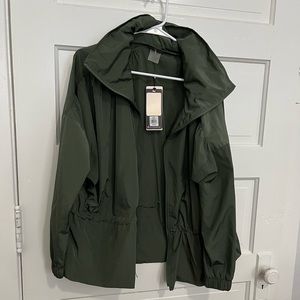 Calia Underwood Olive Woven Ruched Jacket